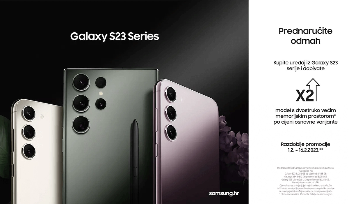 NOVO! Samsung Galaxy S23 serija.